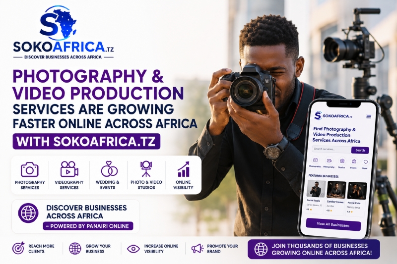 Photography and Video Production Services Are Growing Faster Online Across Africa, Discover Businesses Across Africa – Powered by Panairi Online