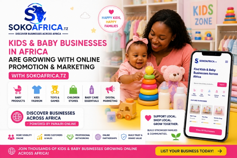 Kids and Baby Businesses in Africa Are Growing with Online Promotion and Marketing, Discover Businesses Across Africa – Powered by Panairi Online